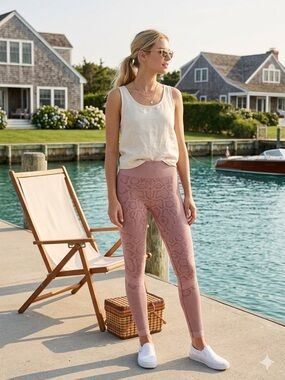 Varley Leggings in Dusty Rose